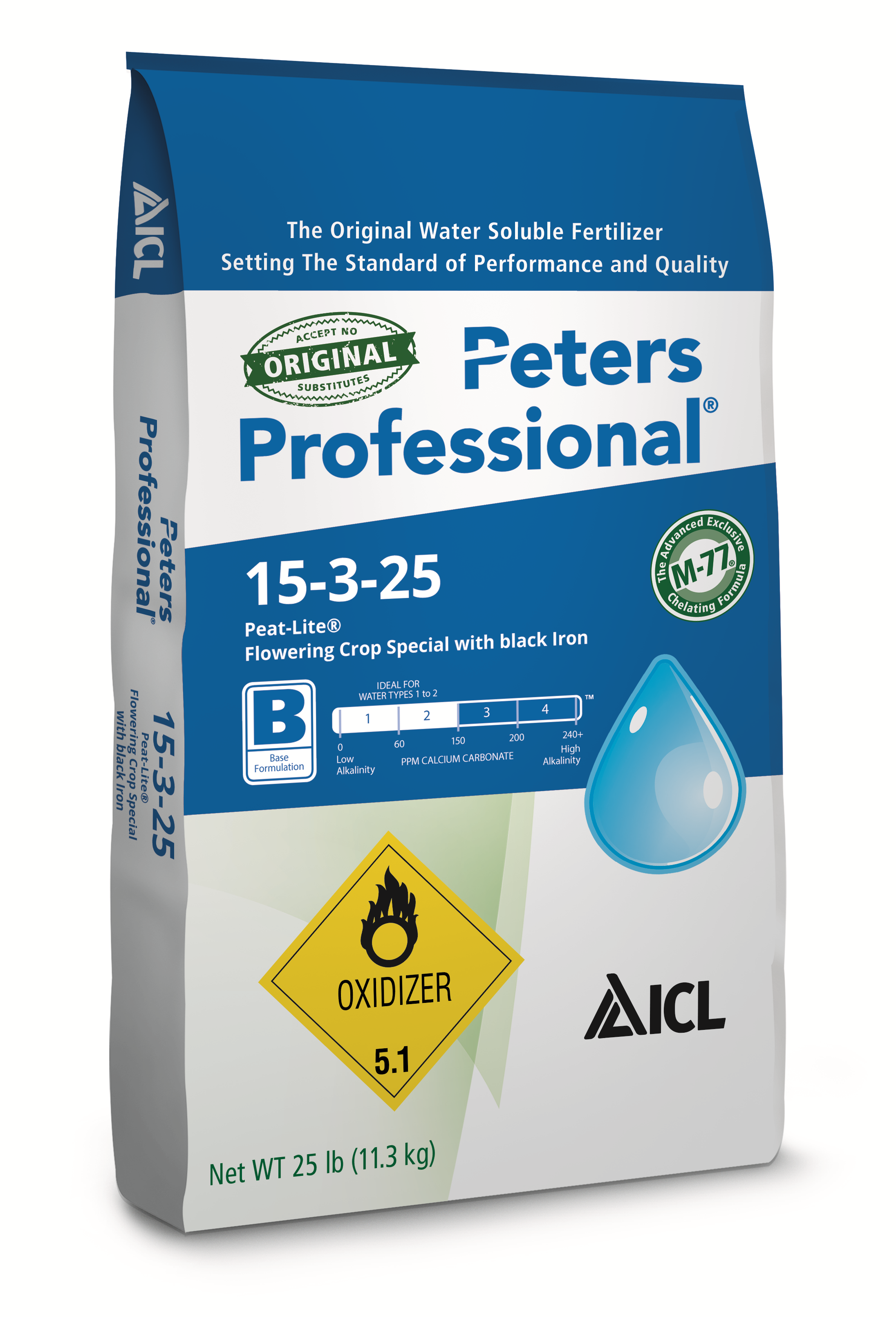 Peters Professional 15-3-25 with Black Iron 25 lb bag - Water Soluble Fertilizer